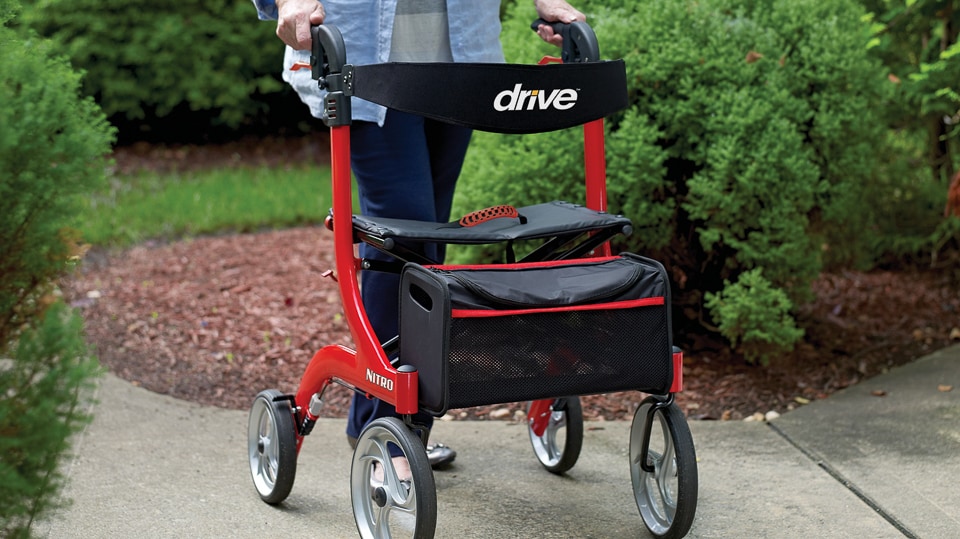 A mobility device with Drive Medical logo