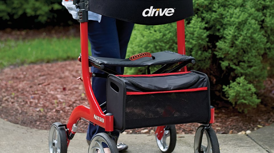 A mobility device with Drive Medical logo