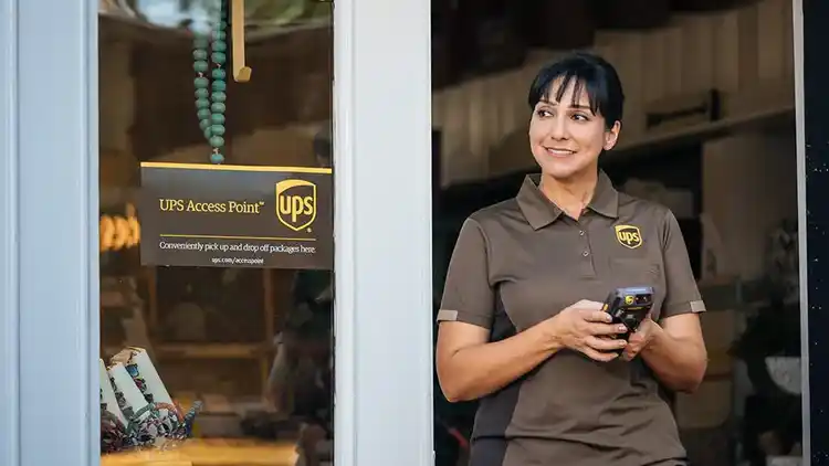 Conducteur UPS avec un scanner de colis